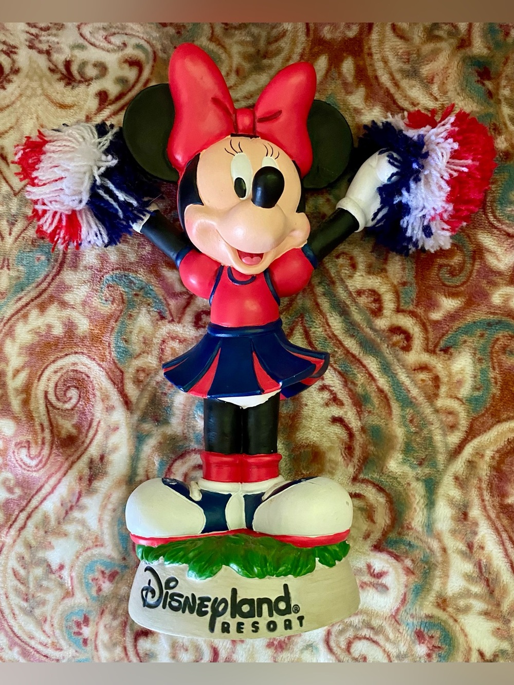 Disneyland Resort Minnie Mouse Cheerleader Bobble Figurine